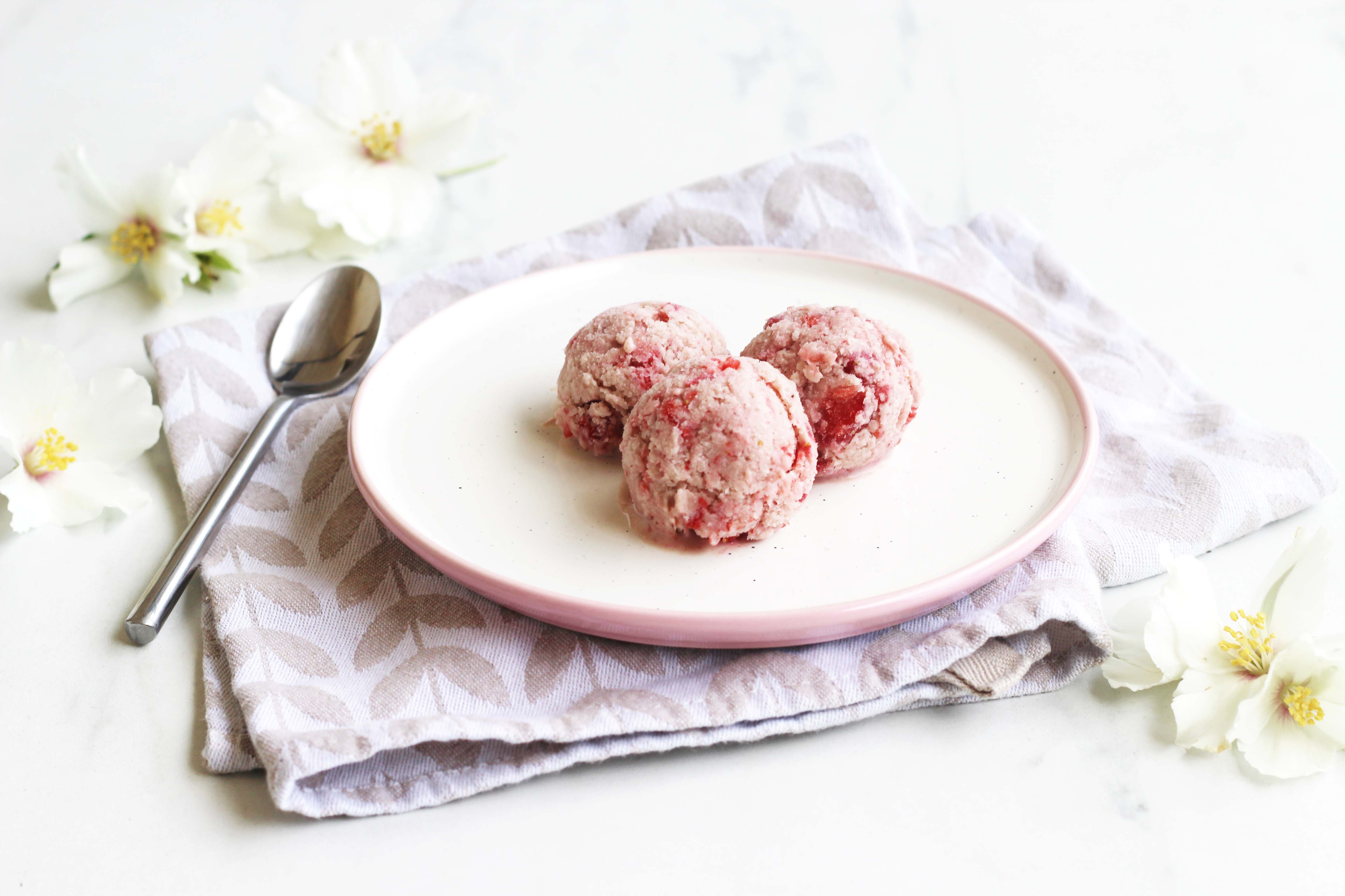 Glace banane fraise