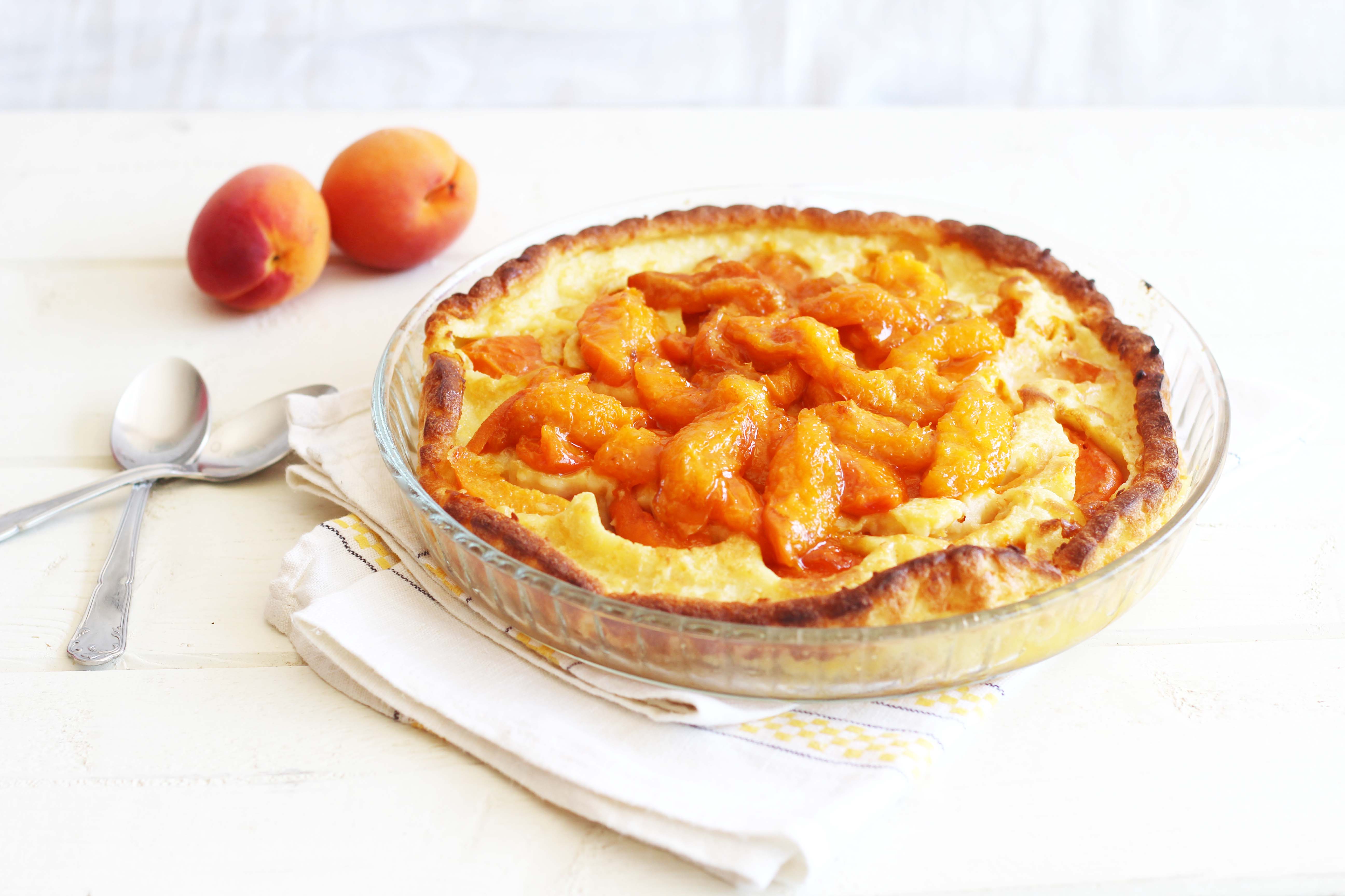 Dutch baby pancake aux abricots (sans poêle en fonte parce que je n’en ai pas)