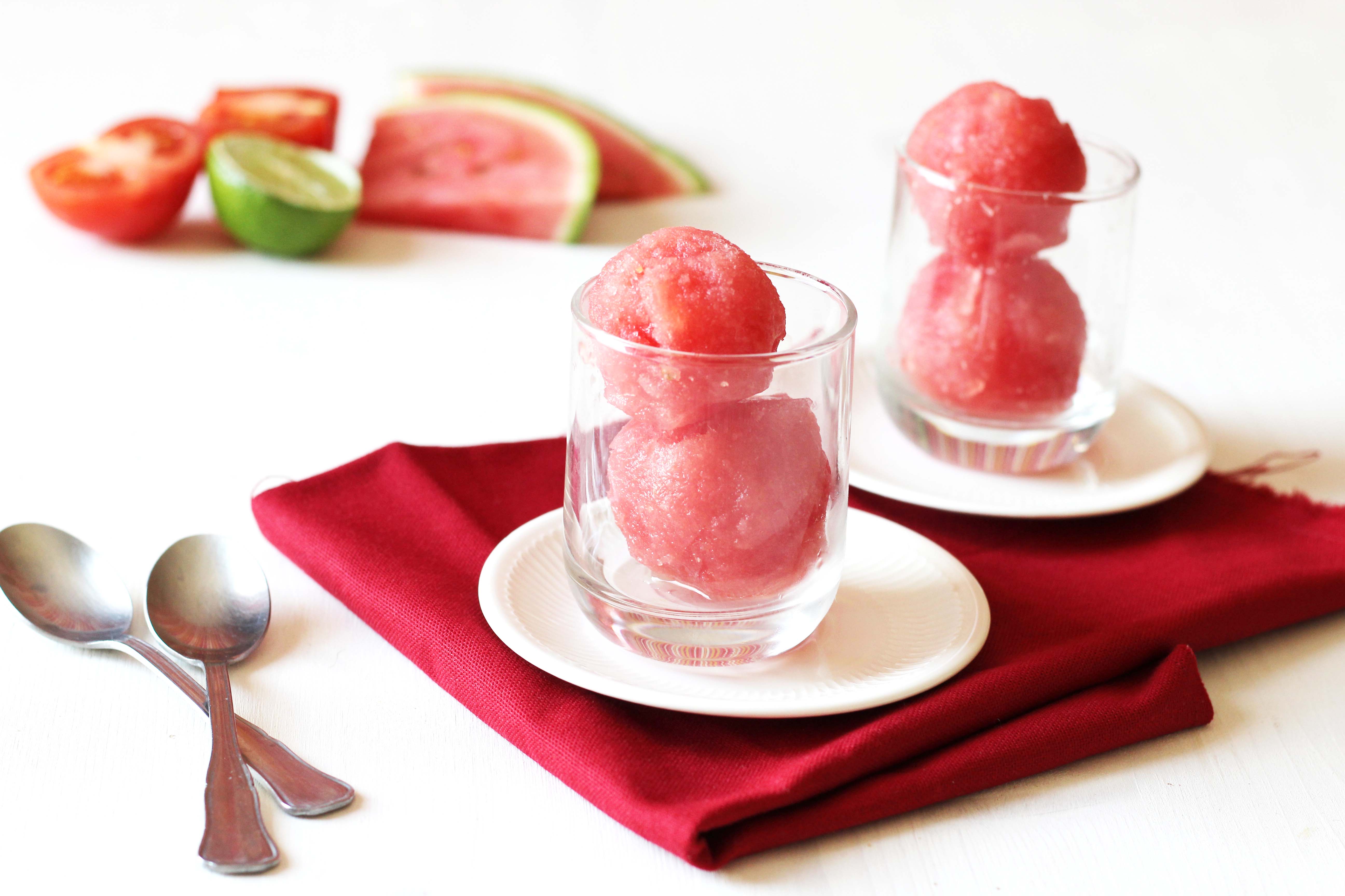 Sorbet à la pastèque & tomate