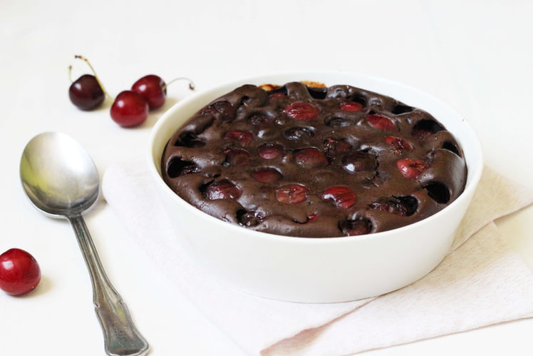 Clafoutis pancake au chocolat et aux cerises