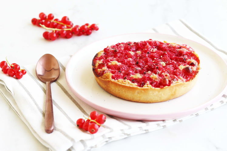 Tarte amandine aux groseilles