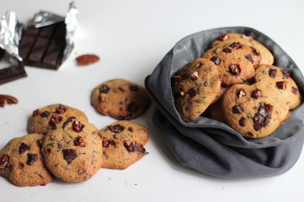 Cookies au chocolat et noix de pécan