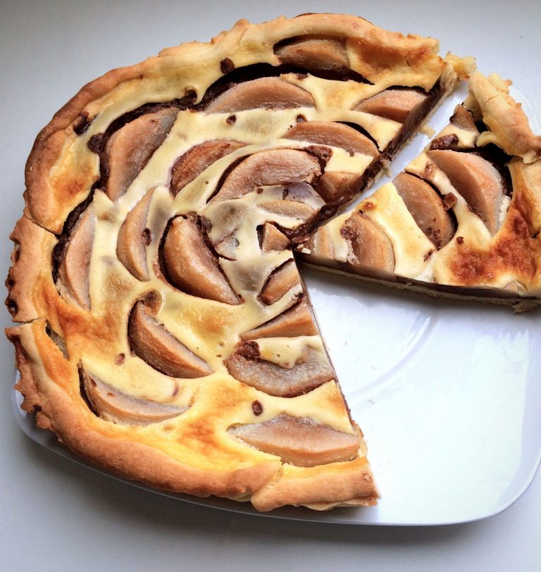 Tarte poire chocolat Contes et Délices