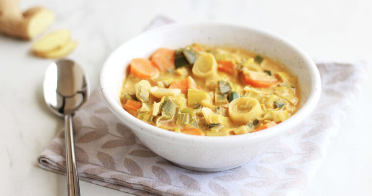 Curry de poireaux et de carottes
